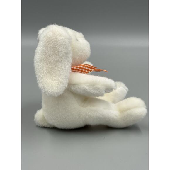 Russ BUNKLES Small White Bunny W/ Embroidered Carrot On Chest Rabbit 7” Plush - Picture 2 of 8